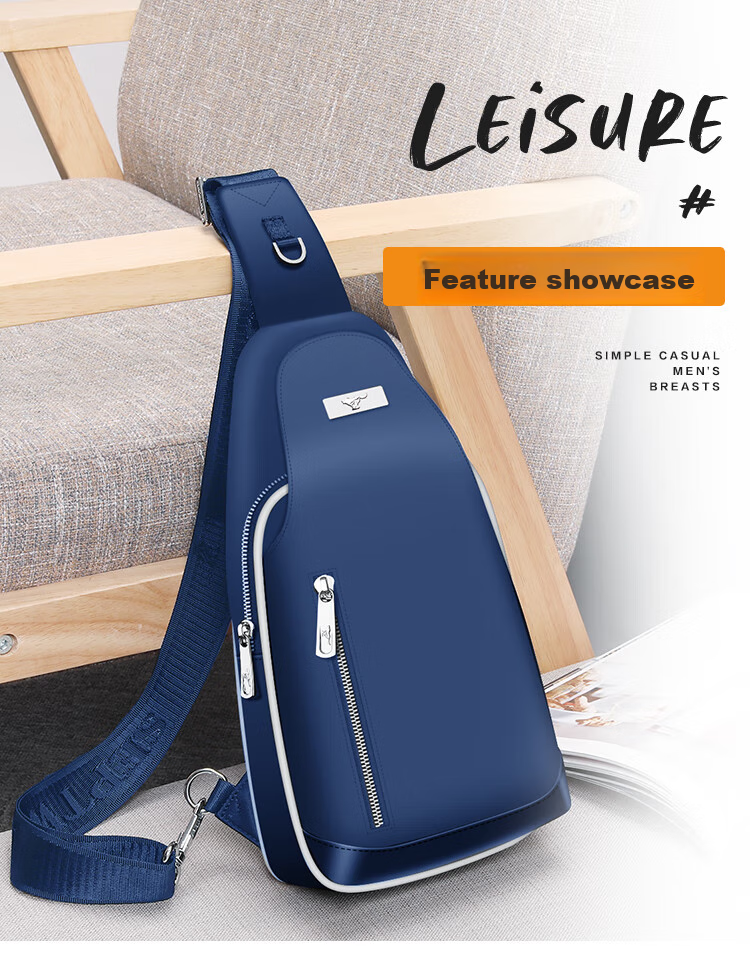 SEPTWOLVES Shoulder Bag, Men's Crossbody Bag, Chest Pack, Travel Commute Casual Oxford Cloth Trendy Messenger Bag, Travel Backpack 1