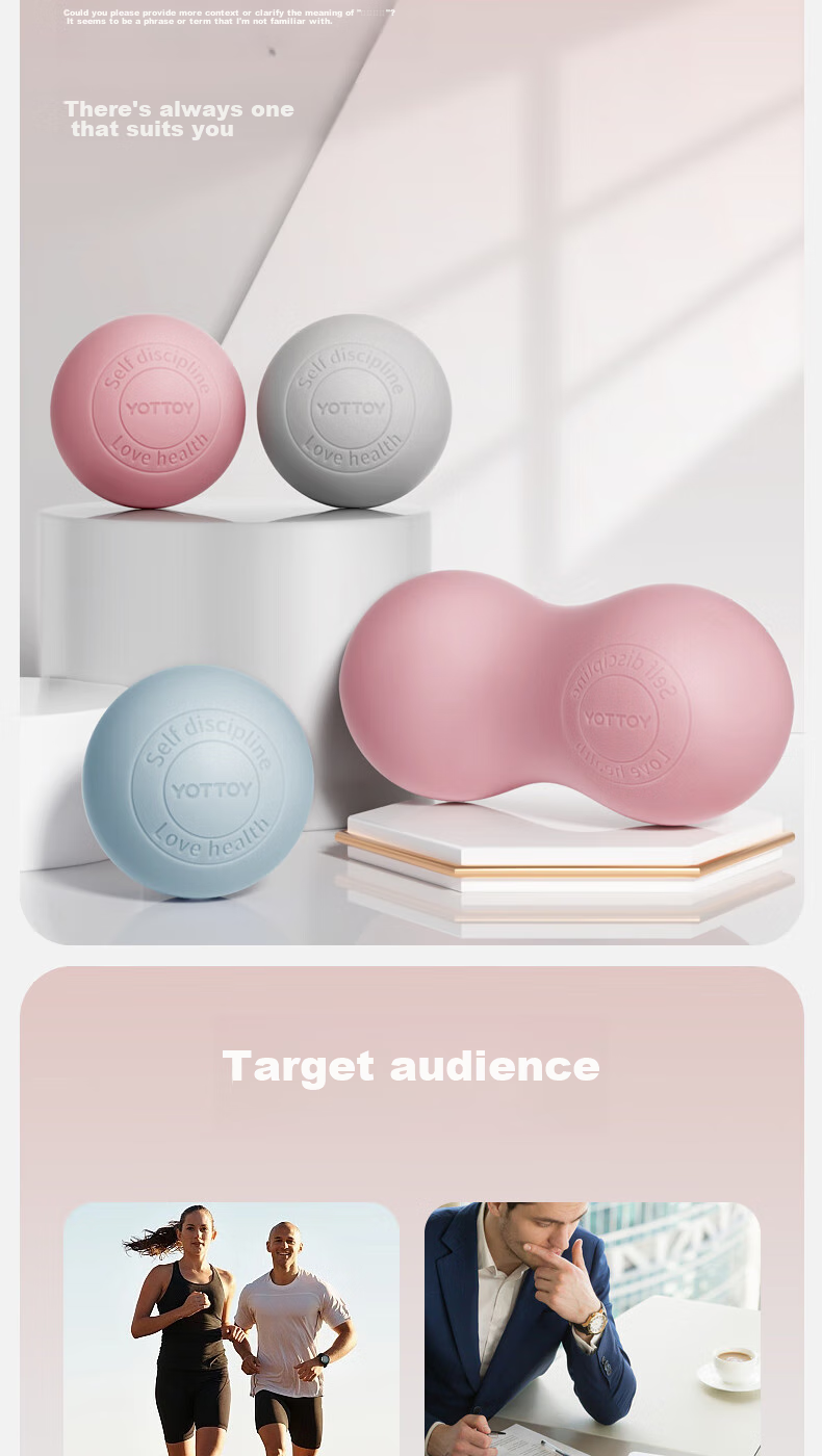 Yottoy Fascia Ball, Foot Massage Ball for Deep Muscle Relaxation, Shoulder And Neck Health, Fitness Yoga Hand Grip Fascia Ball - Pink 12