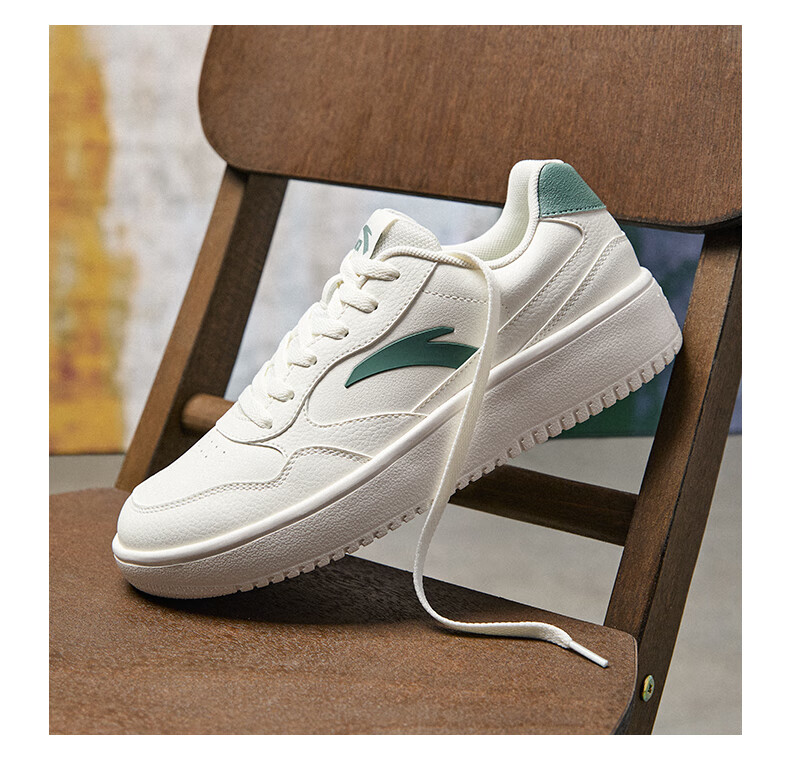 Anta Light Step V2 Lightweight Soft and Elastic Men's Sneakers Summer Breathable Couple's White Shoes Thick Sole Durable Height Increasing Casual Shoes 15