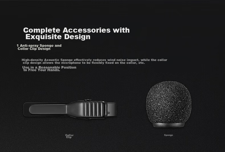 Godox LMS-60G Lavalier Microphone Omnidirectional Live Streaming Equipment for Video Recording, VLOG Audio Recording, Mobile Phones, Computers, DSLR Cameras 5