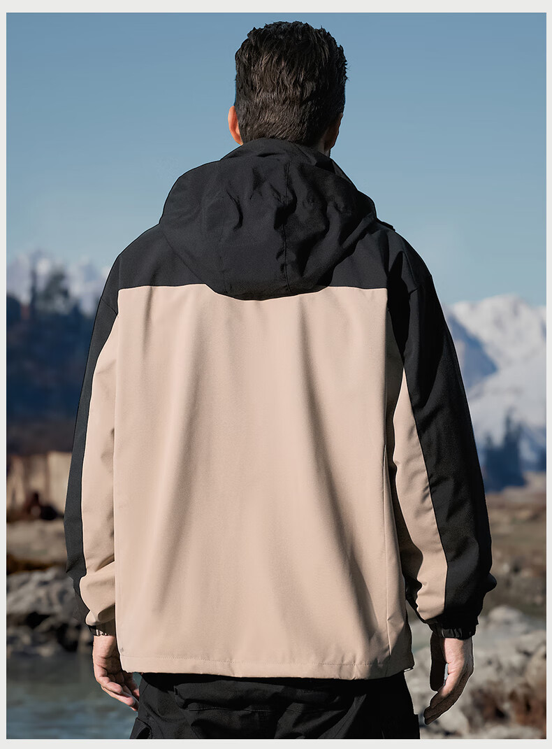 JEEP Men's 3-in-1 Convertible Outdoor Jacket Windproof Hiking Casual Detachable Two-Piece Set 10