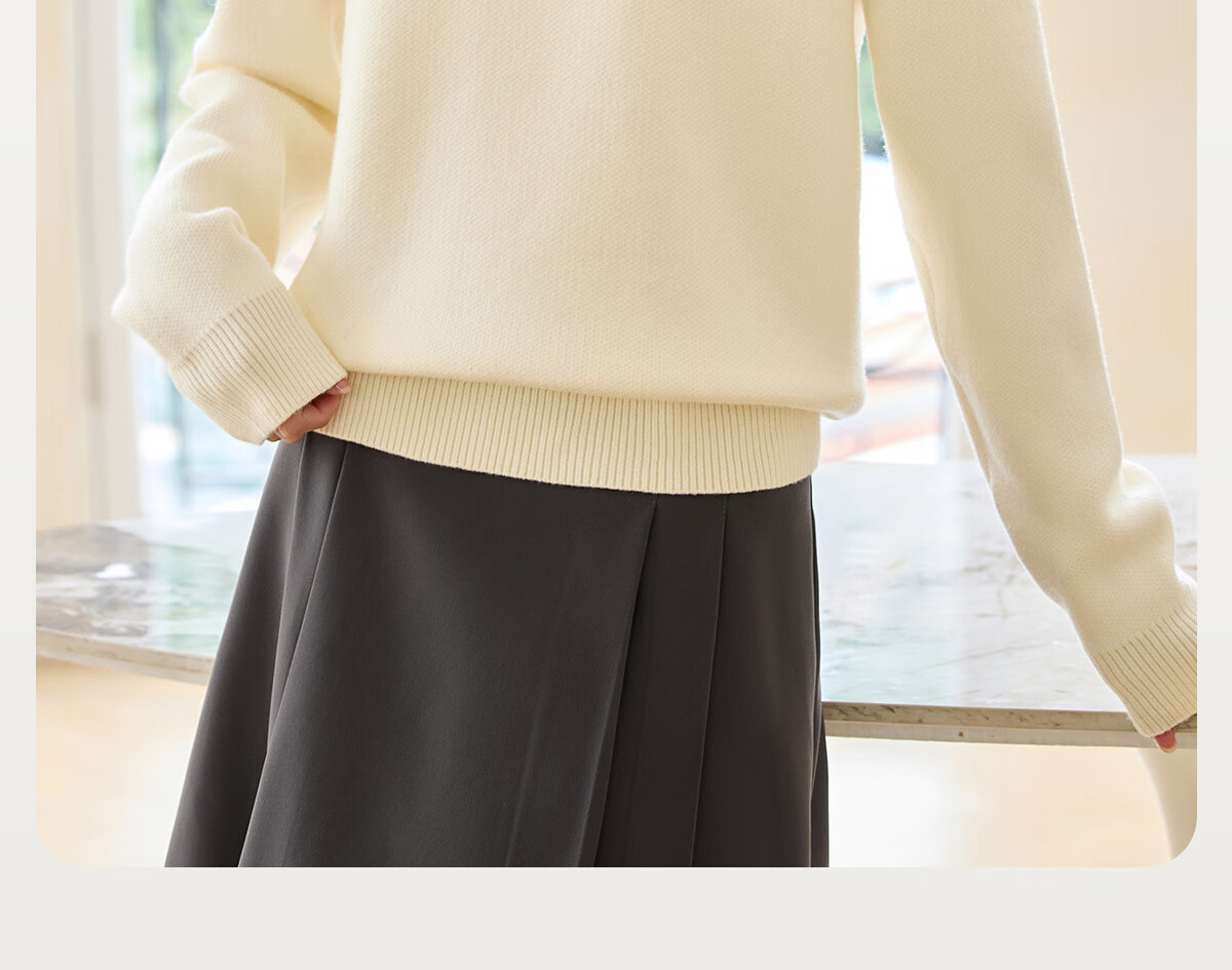 PinCai Knitted Sweater for Women, Round Neck, Retro And Gentle, Suitable for Outdoor Wear, Christmas Style, Lazy And Soft Knit Sweater P144Z9008 18