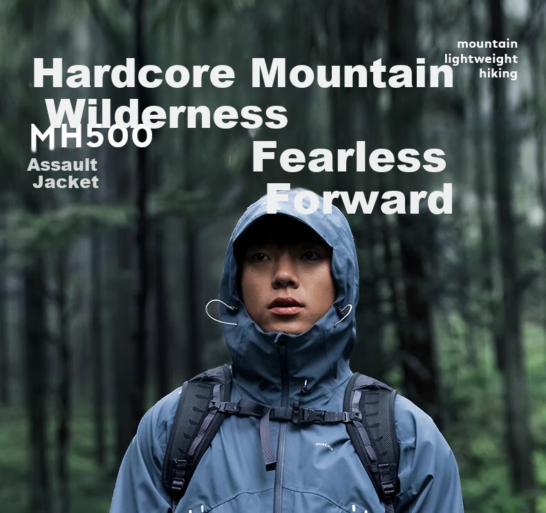 DECATHLON Hard Shell Windproof Waterproof Breathable Mountaineering Jacket MH500-4563145 1