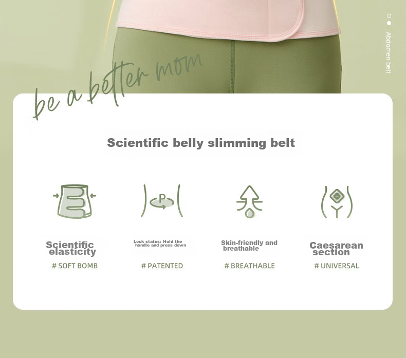 Shiyuejiejing Postpartum Belly Wrap, Shaping Band for Natural Delivery And C-Section, Gauze Waist Trainer (Belly Wrap + Pelvic Belt), Pink, XL 2