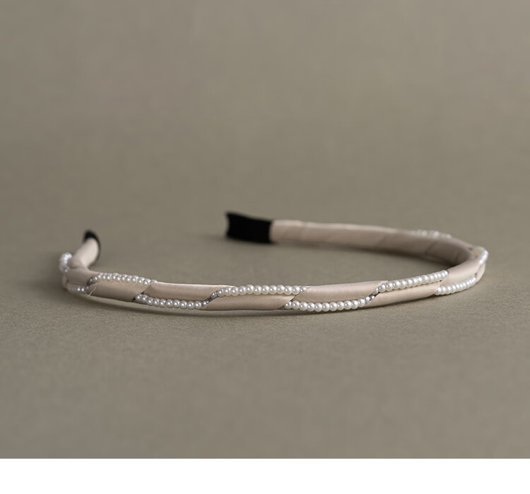 Xiangwan Hair Headband, Vintage Elegant Pearl Headband for Women, High-End Feel, Versatile Thin Headband for Going Out, Elegant Hair Accessory 5