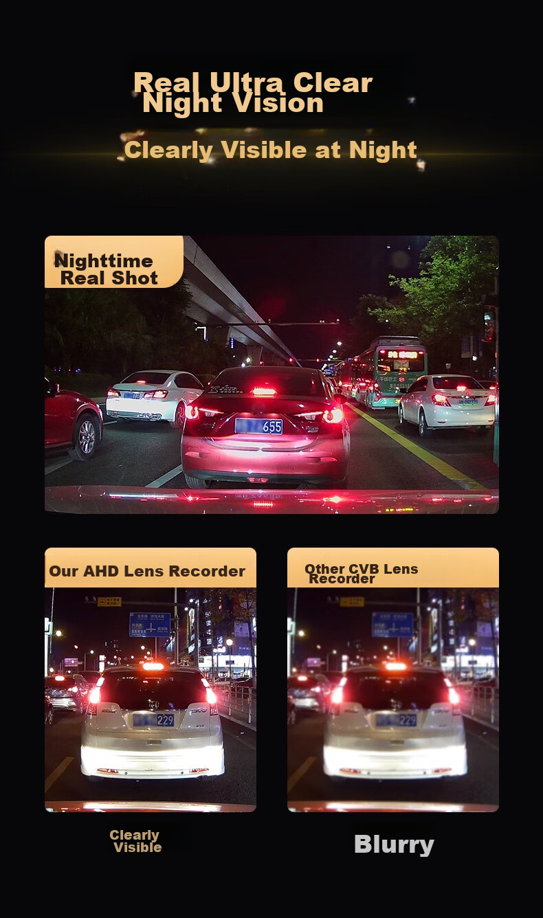 YOELBAER Truck Dash Cam, 7-Inch Four-Way Monitoring, 24V High-Definition Night Vision, Specialized for Harvester, Parking And Reversing Camera 3