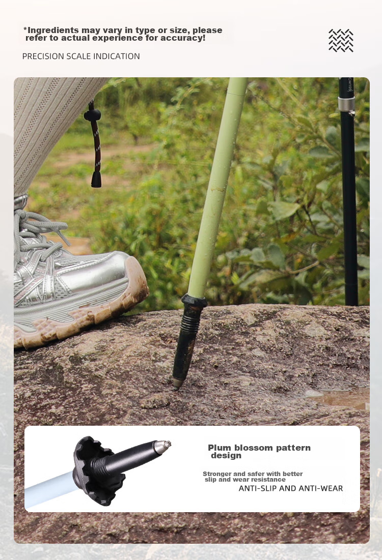 Pioneer Tianlangxing 9 Series Trekking Pole, Carbon Fiber And Aluminum Alloy Folding Model, Extendable Outdoor Walking Stick for Elderly, Qingsha 14