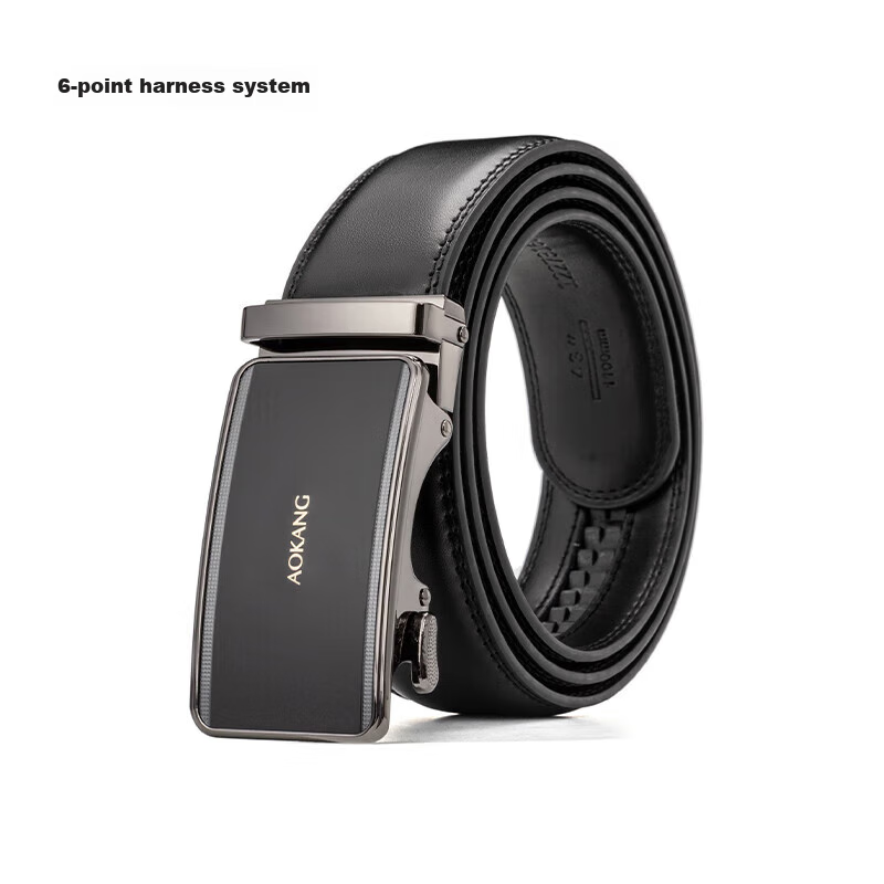 Aokang Men's Leather Belt, Business Automatic Buckle Waistband, Birthday Gift for Husband