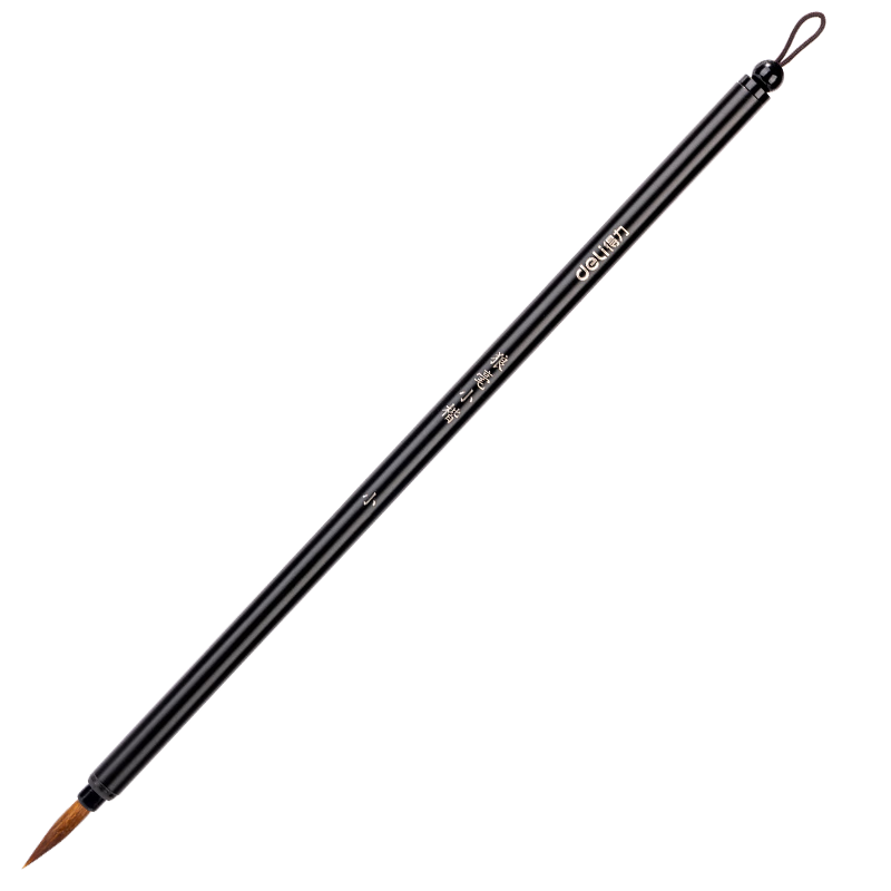 Deli Calligraphy Brush, Wolf Hair Small Regular Script Outline Brush, Chinese Painting Regular Script, Four Treasures of The Study Calligraphy Brush And Ink for Beginners' Chinese Painting Practice Copybook, Small Size HW157-S Back-To Stationery