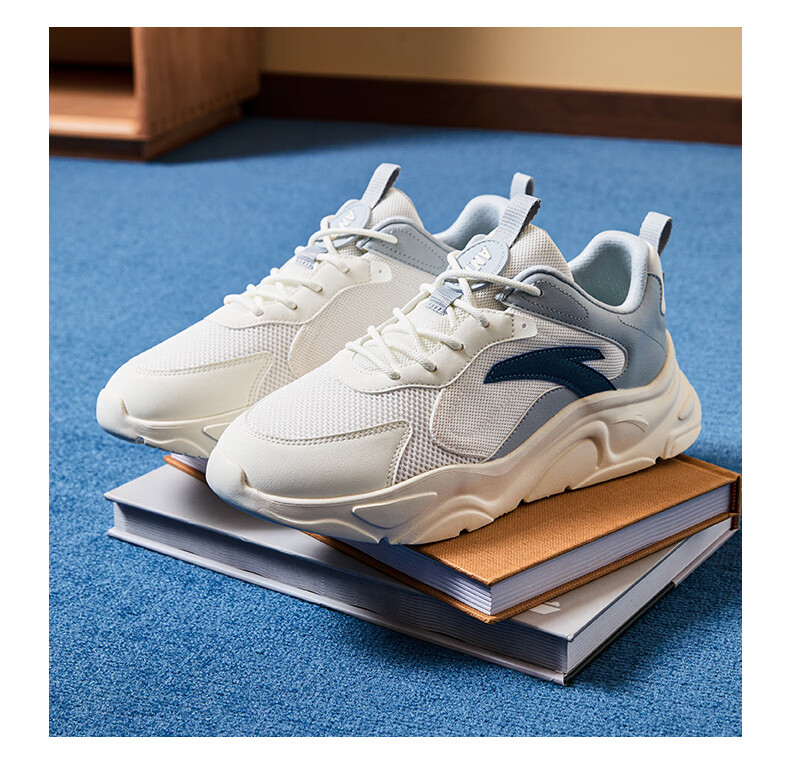 Anta Little Millennium Men's Casual Shoes Summer Mesh Breathable Thick Sole Height Increasing Commuter Dad Running Sports Shoes 13