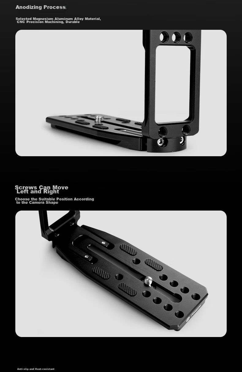 Fotopro QAL-2L Vertical Quick Release Plate, DSLR Stabilizer Tripod Hydraulic Ball Head Universal Quick Release Plate for Cameras And Photography 6