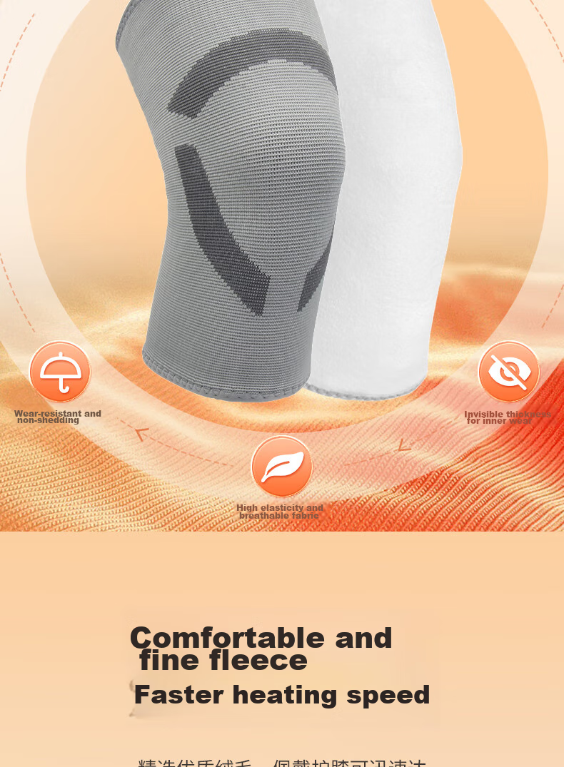 Li-Ning Knee Pads, Warm, for Cold Legs, Arthritis Protection, Fleece-Lined, for Men And Women, Middle-Aged And Elderly, Winter Cold Protectio 4