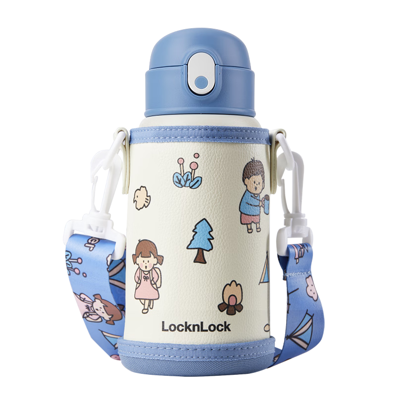 LOCK&LOCK Kindergarten Water Bottle for Ages 3-6, Direct Drinking Straw Cup, Student Cup for School Use, Drinking Flask, 500ml