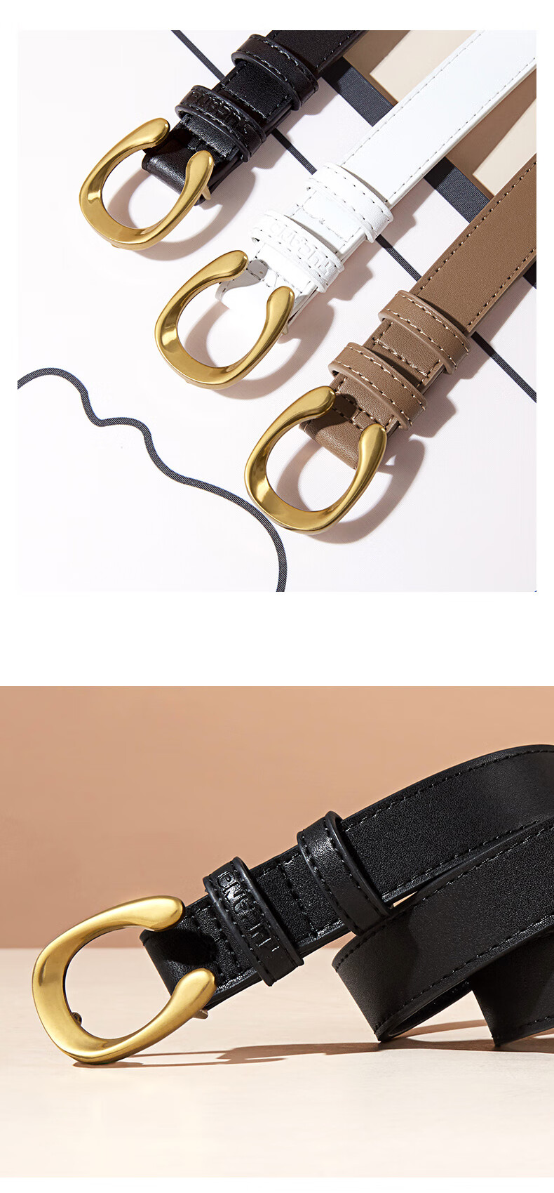 TUCANO Genuine Leather Belt with Pin Buckle for Women, Versatile Waistband, Fashionable Decorative Belt, Practical Birthday And 520 Gift 7