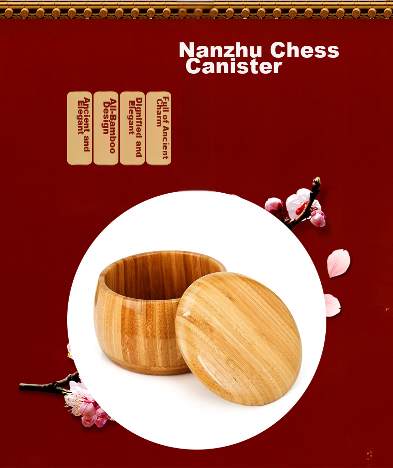 Huasheng Go And Gomoku Set with Imitation White Jade Pieces, Bamboo Chess Container, Leather Chessboard, Chinese Chess, Father's Day Gift 10