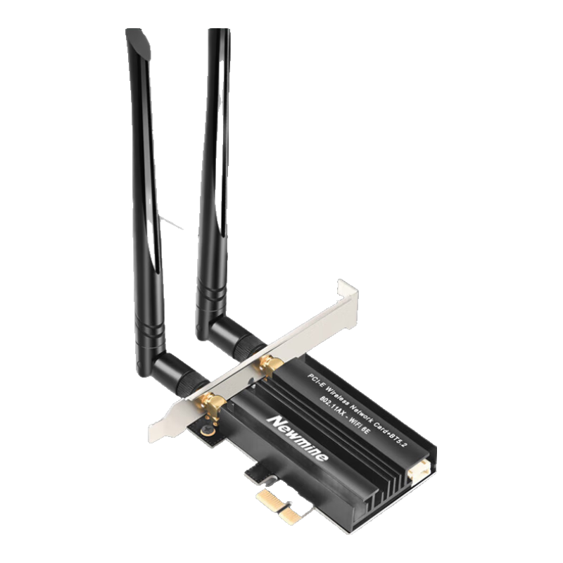 Newmine Newmine 5400M Gigabit PCI-E Wireless Network Card for Gaming, Triple-Band 5G Desktop Internal Wireless Network Card WiFi6