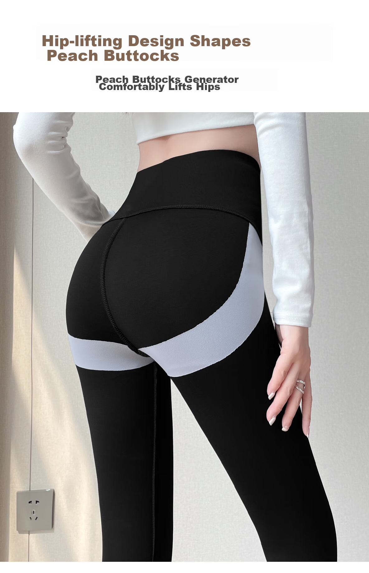 LangSha Women's Spring Thin Leggings Shark Pants Nine-Point Hip-Lifting Tummy Control Fitness Sports Yoga High Elastic Slim Barbie Pants 6