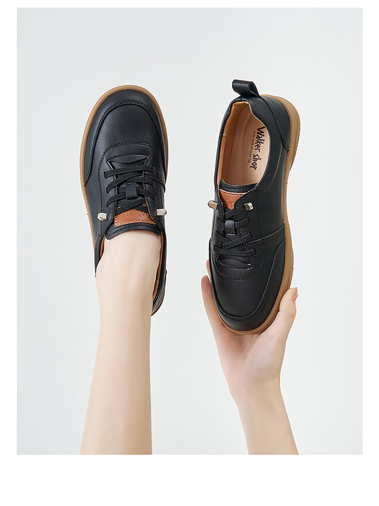 Walker Shop Aokasuo Retro White Sneakers for Women, Spring And Summer Fashionable Training Shoes, Women's Sports Casual Skateboard Shoes V141001 9