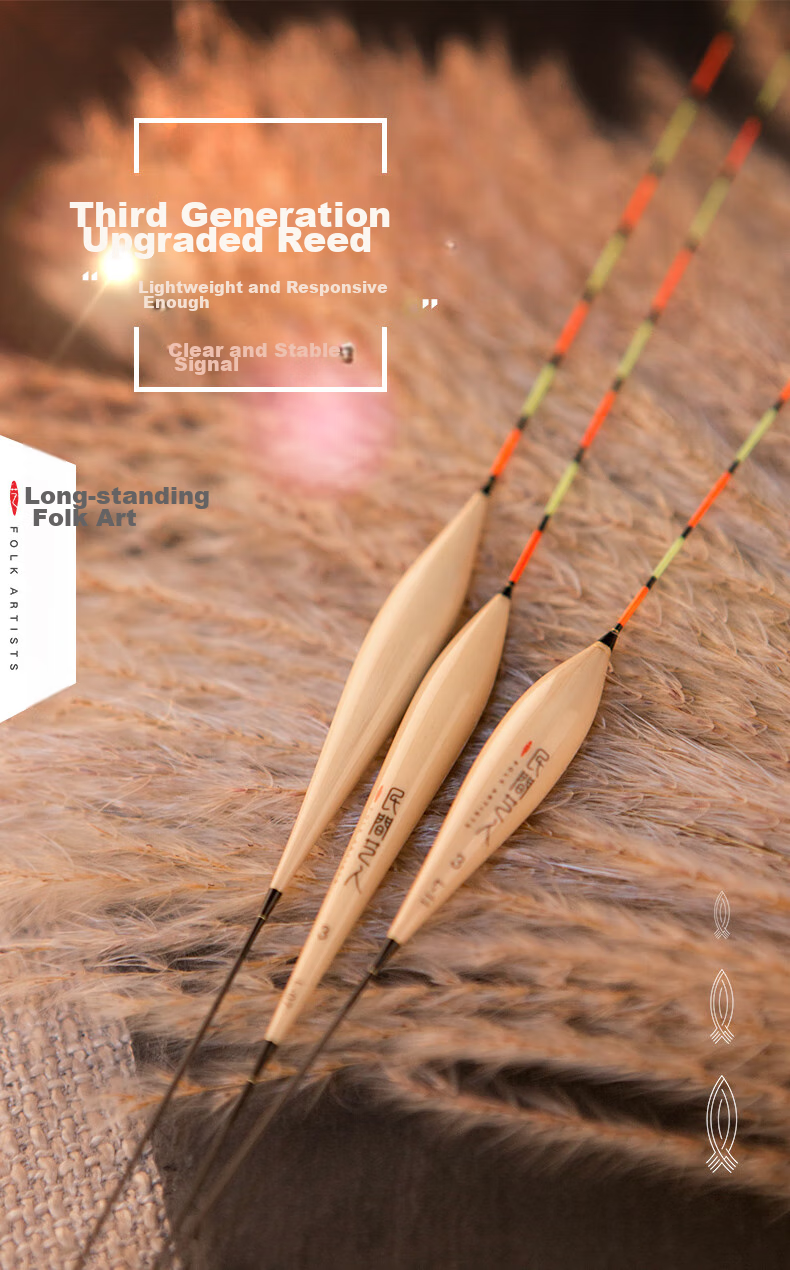 Minjianyiren Huanhou Series Reed Floats, Highly Sensitive, for Black Pit Competition Fishing, Carp And Mixed Fish, Eye-Catching Bait Floats 1