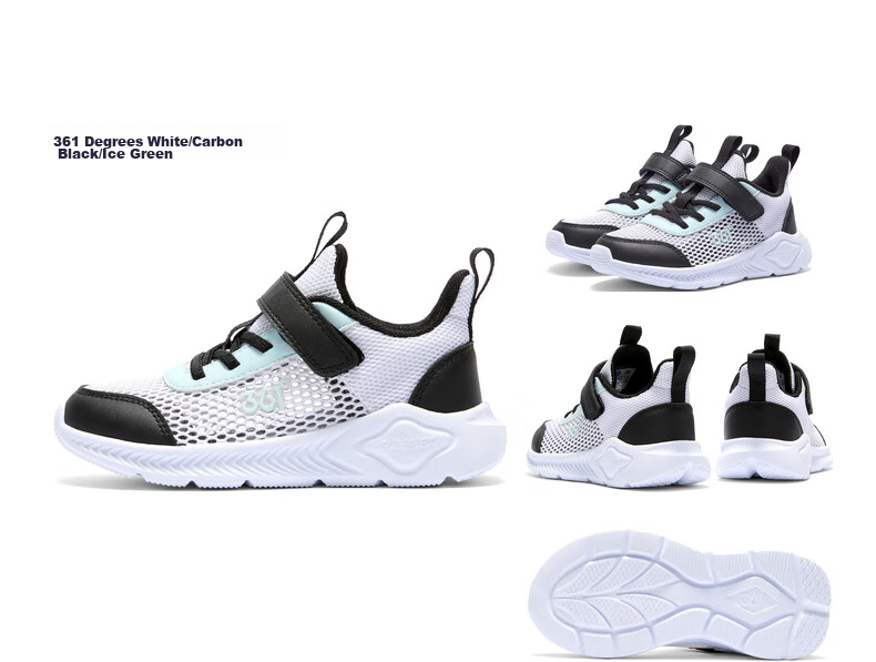 361° Children's Shoes, Kids' Running Shoes Summer Boys And Girls Breathable Lightweight School Shoes Light Cushioning Running Shoes, Blue Size 37 34