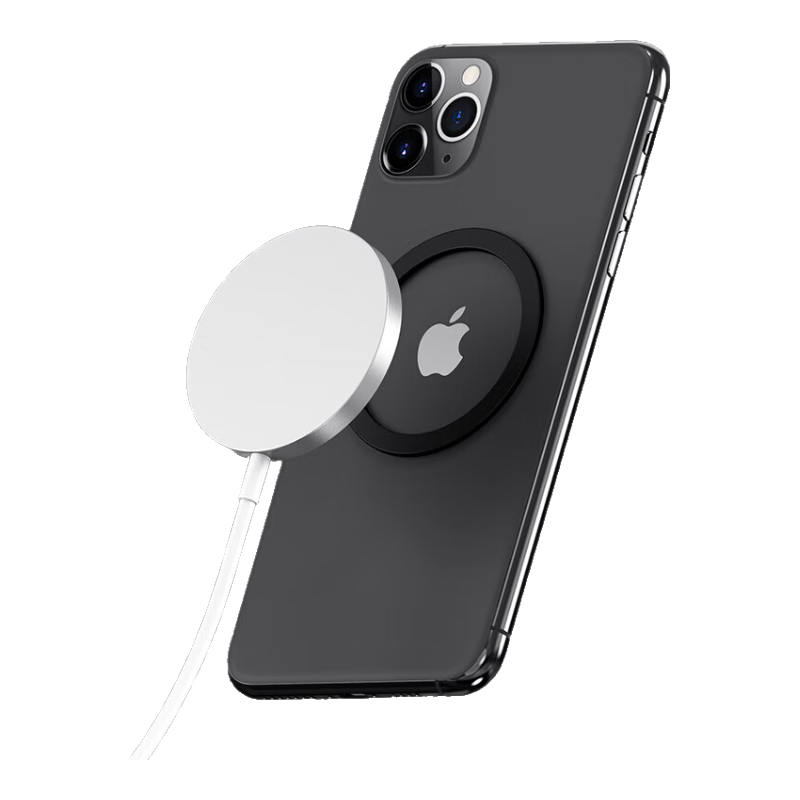 ESCASE Wireless Charging Magnetic Ring MagSafe Phone Stand Rectangular Magnet Back Sticker Suction Cup Compatible with Apple Huawei Xiaomi Samsung Universal Instant IPhone 15 Converter