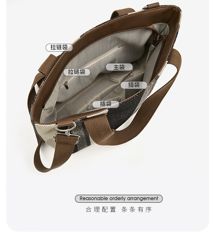 FOXER Women's Handbag, Large Capacity Tote Bag, Shoulder Bag, Crossbody Bag, Handheld Bag, Valentine's Day Gift 8