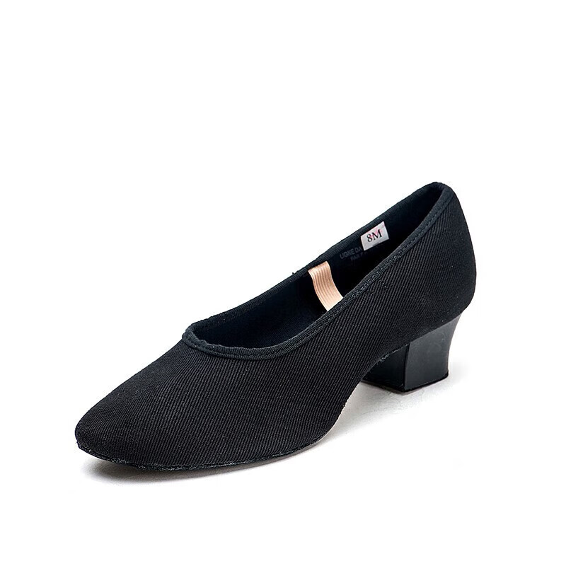 Sansha Ethnic Belly Dance Canvas Upper Ballet Flats, Teacher Practice Shoes, Exam Shoes CL35C, Black, Size 39