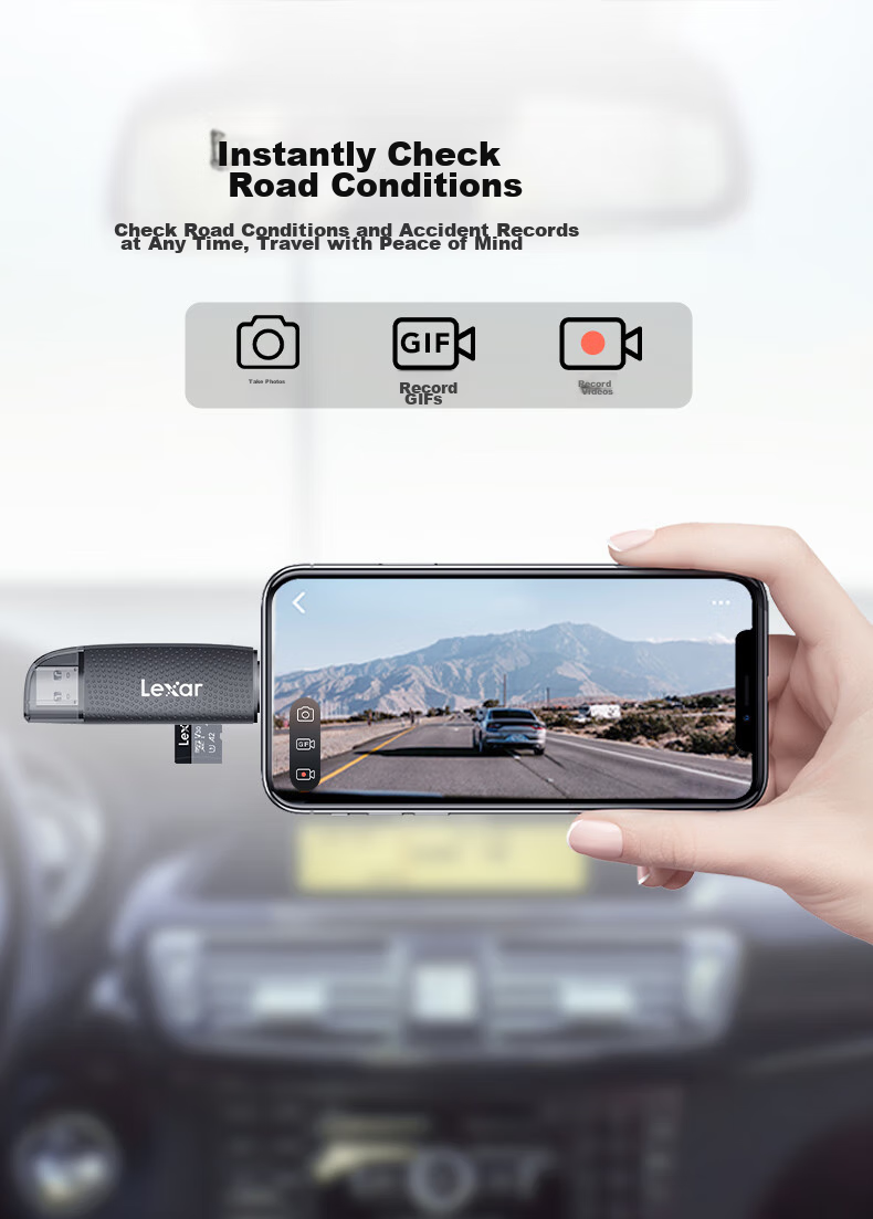 Lexar USB3.2 Card Reader TF/SD Dual-Port USB/Type C Dual-Port Memory Card Reader for DJI Drone And Action Camera, Compatible with Apple IPhone 17 And Computers 7
