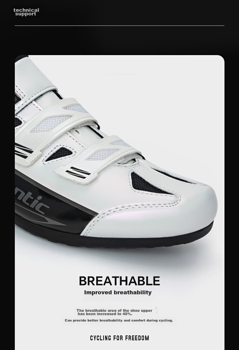 Sendike All-Terrain Non-Locking Cycling Shoes, Bicycle Unlocked Casual Road Shoes for Men [Caribbean 2.0], White, Size 43 4
