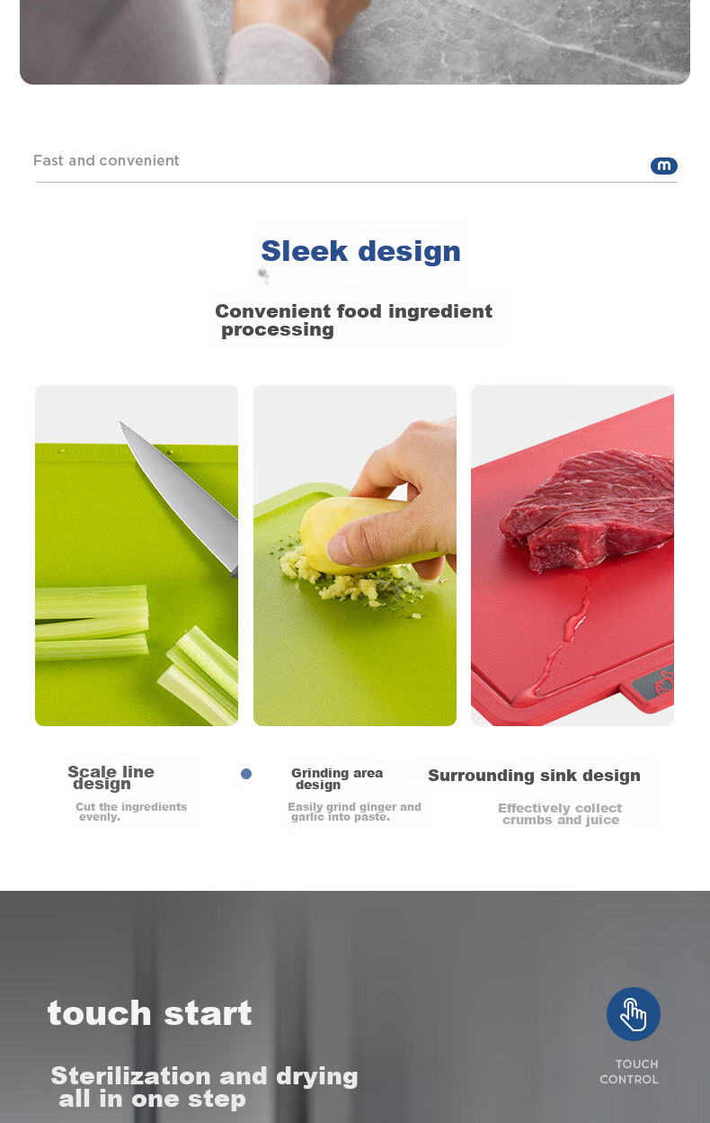 Morphyrichards Disinfection Knife Holder Third Generation, Classified Cutting Board, Knives, Chopping Board, Chopsticks, UV Sterilization And Drying All-In Machine, Six Knives Three Boards Set MR1002, One's Member 21