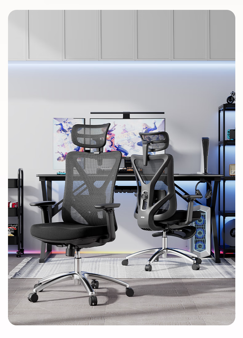 Deli KF230-J Ergonomic Chair, Computer Chair, Home Office Chair, Reclining Gaming Chair with Footrest, Black 17