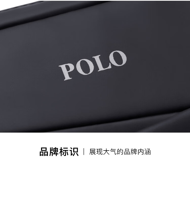 POLO Shoulder Bag, Men's Casual Crossbody Bag, Sports Satchel, Vertical Style IPad Bag for Men, Commuter Large Capacity Phone Bag 22