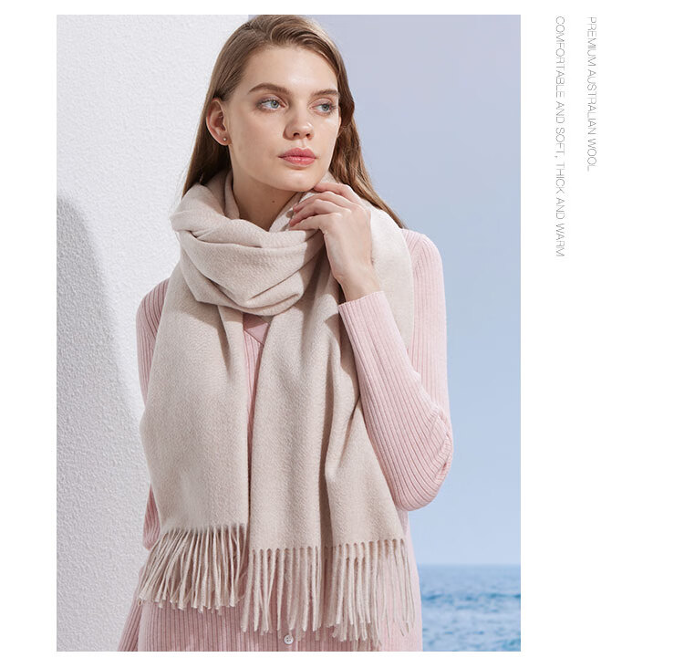 Hengyuanxiang 100% Pure Wool Office Air Conditioning Shawl for Women, Autumn Scarf, New Style Birthday National Day Gift for Elders 4