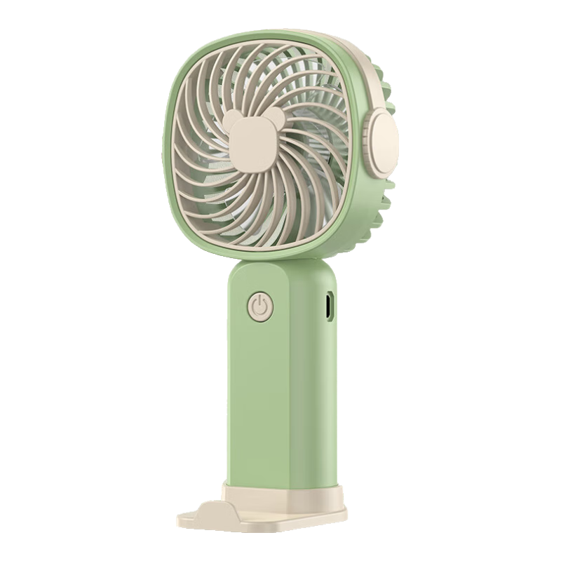 Elifo Small Desktop USB Fan, Portable Handheld Mini Fan, Compact Electric Fan, Desktop Fan, Yellow-Green Color