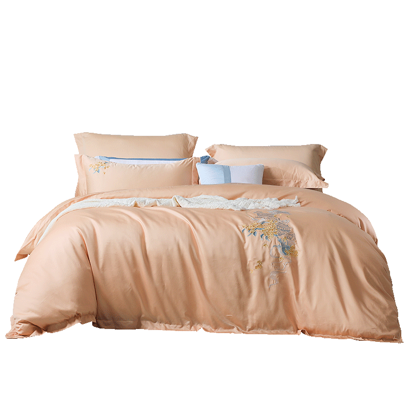 FUANNA 100s Pure Cotton Four-Piece Bedding Set, Long-Staple Cotton, All-Cotton Set, King Size Duvet Cover 230*229cm