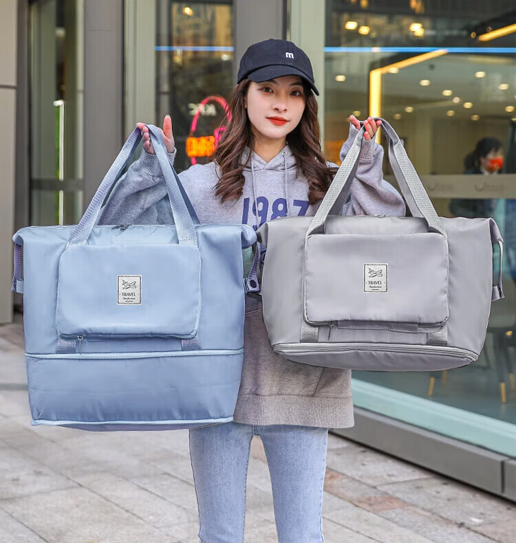 Banzheni Travel Bag for Men And Women, Large Capacity Expandable Suitcase Storage Bag for Maternity Fitness Handheld Crossbody Bag 11
