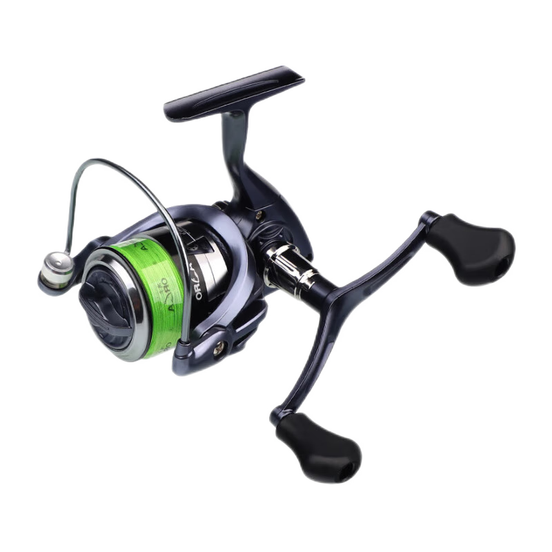 Taigek Spinning Reel, Micro Fishing Line Reel, Lure Reel with Built-In Fishing Line, 2500s Dual Rocker Arm, Beginner Fishing Reel