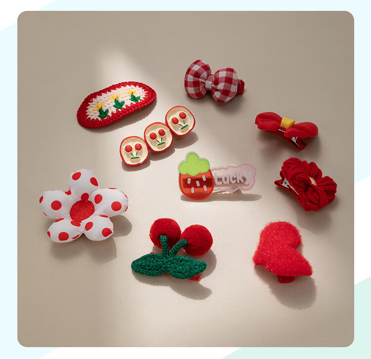 CHIMERA 9-Piece Children's Butterfly Hair Clips, Princess Baby Side Clips, Flower Hair Accessories, Girls' Mid-Autumn Festival Gift 20