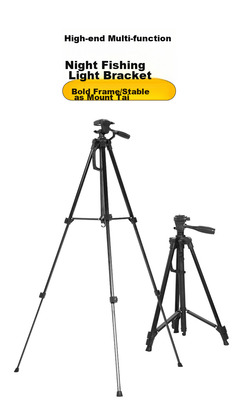 XIAOYEREN Tripod Stand for DSLR Cameras And Smartphones, Portable Aluminum Alloy Fishing Light Stabilizer Tripod for Photography And Live Streaming 2