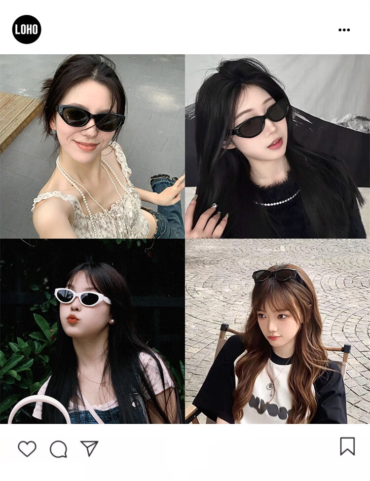LOHO Foldable Cat Eye Sunglasses for Women, 2026 New Narrow Frame GM Polarized Sunglasses for Men, UV Protection LH09656 3