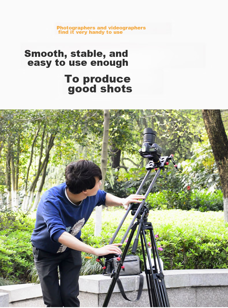 Hakutatz Hakutatz 2061 Camera Tripod, Professional Photography Gimbal, Camera Tripod, Micro Film Wedding Video Live Streaming Sliding Rail, Hydraulic Damping Gimbal 3