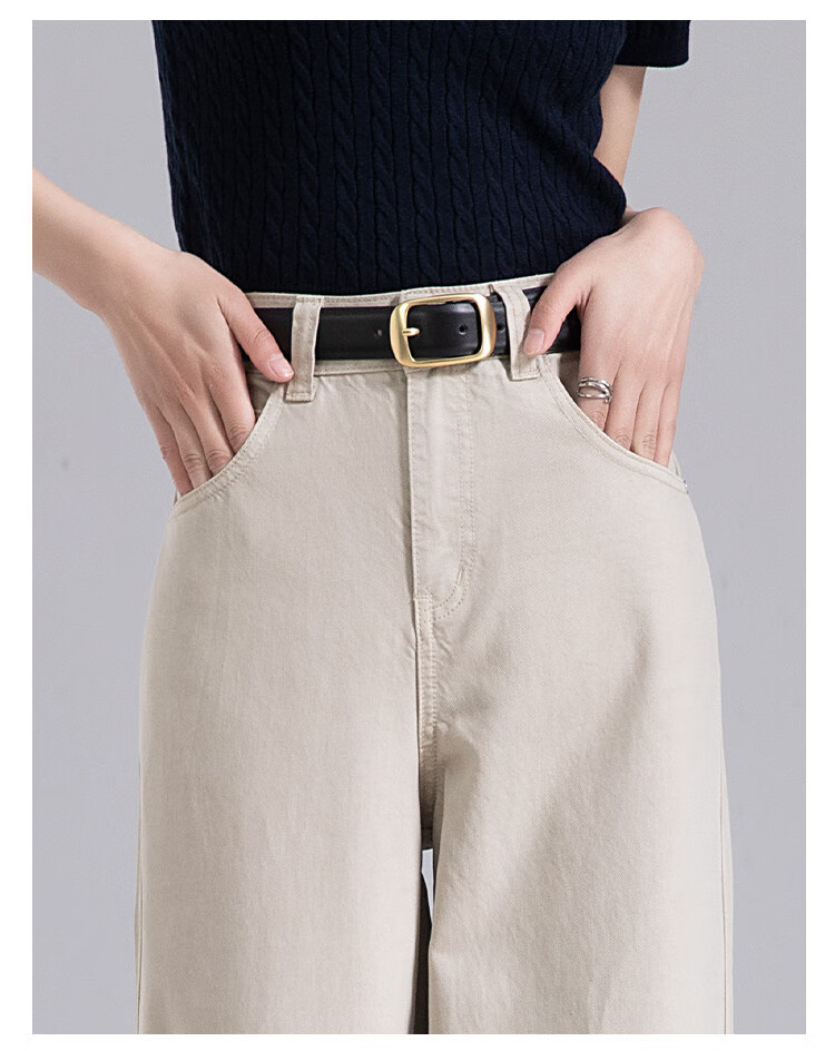 Dme [Lyocell Draping Wide-Leg Pants] Spring Women's Jeans, Loose-Fitting Slimming Straight-Leg Floor-Length Trousers for Wome 12