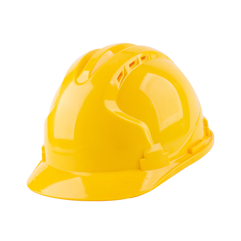 Haosikepu Safety Helmet, Yellow Three-Strap Breathable, 1 Piece, National Standard ABS Construction Site Anti-Smashing Thickened Safety Helmet