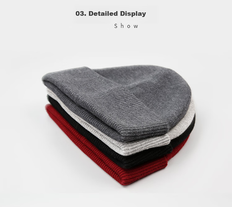 TUCANO [Double-Layer Thickened] Pure Wool Men's Hat, Winter Knitted Cap, Woolen Hat, Cold-Proof And Warm Hat for Winter 13