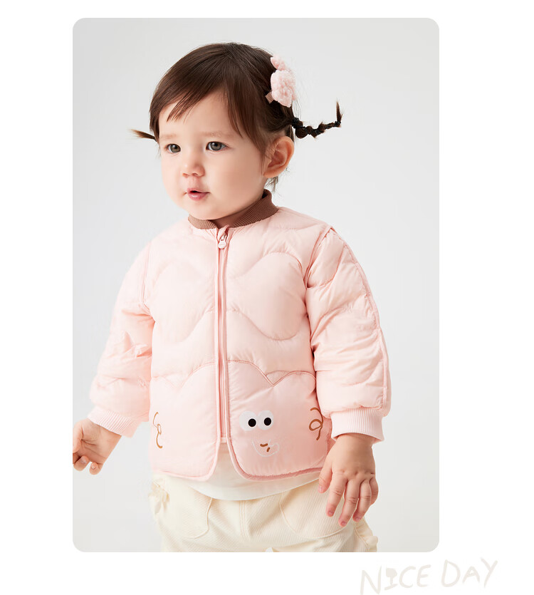 BALABALA Children's down Jacket, Triple Protection Clothing, Lightweight Baseball Collar Coat, Boys And Girls Outerwear, Autumn And Winter Wear, Floral Cute Desig 28