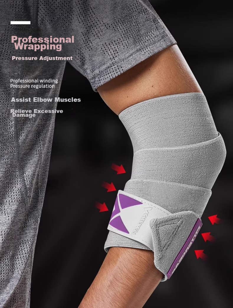 NAILEKESI N Fitness Elbow Guard, Sports Protective Gear for Men, Professional Hard Pull Strength Training, Bench Press Weightlifting Compression Bandage Wrap, Black 1