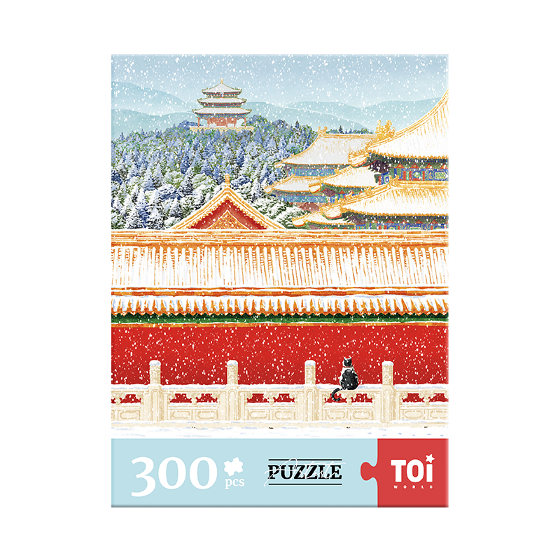 TOI Puzzle, 300 Pieces, Stress Relief And Boredom Reduction, High Difficulty Toy, Birthday Gift, Individually Wrapped, Forbidden City Four Seasons - Winter