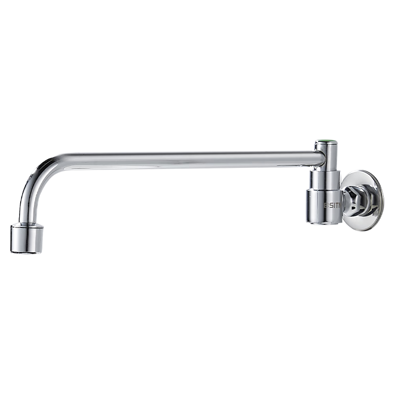 BSITN Brass Kitchen Wall-Mounted Single Cold Faucet Swivel Quick-Open Faucet B2135