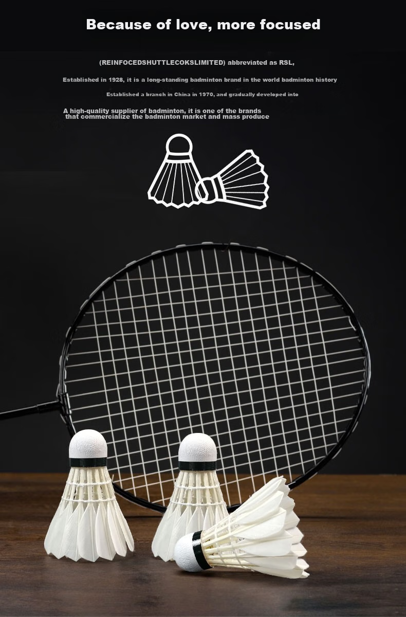 RSL Badminton Shuttlecocks, Duck Feather, 12 Per Tube, Durable, Stable Flight, for Competition And Training, SK.7 Size, 1 Tube 3