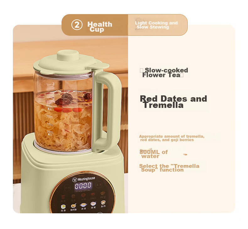 Westinghouse Blender Accessory PBJ01 Health Cup (Matcha Green) 3